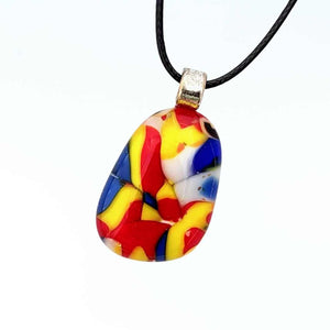 Colourful Oval Glass Pendant | Carnival Collection