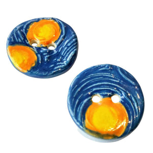 Starry Night Themed Porcelain Yarn Buttons