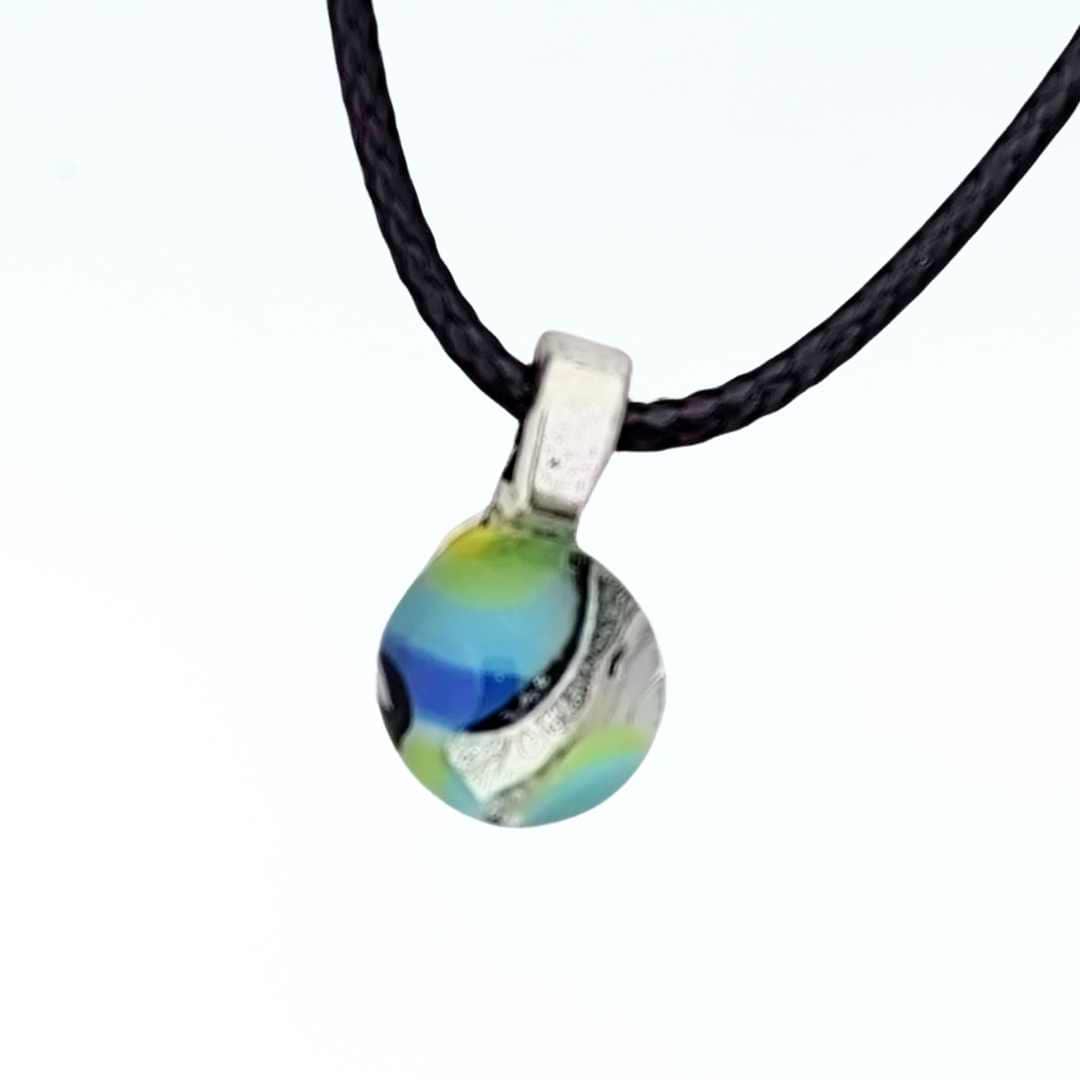Small Round Glass Pendant | Rain Forest Collection
